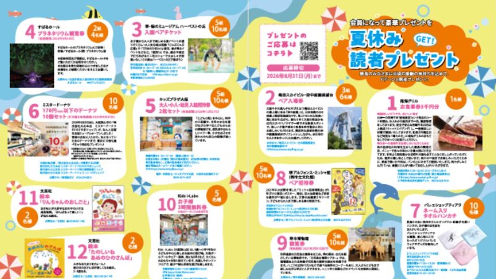 【読者プレゼント】まみたん南大阪9月号読者プレゼント